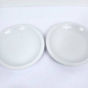 Pottery Barn DU JOUR CAFEWARE WHITE Salad Plate 7 3/4" Lot of 2 Restaurant Ware